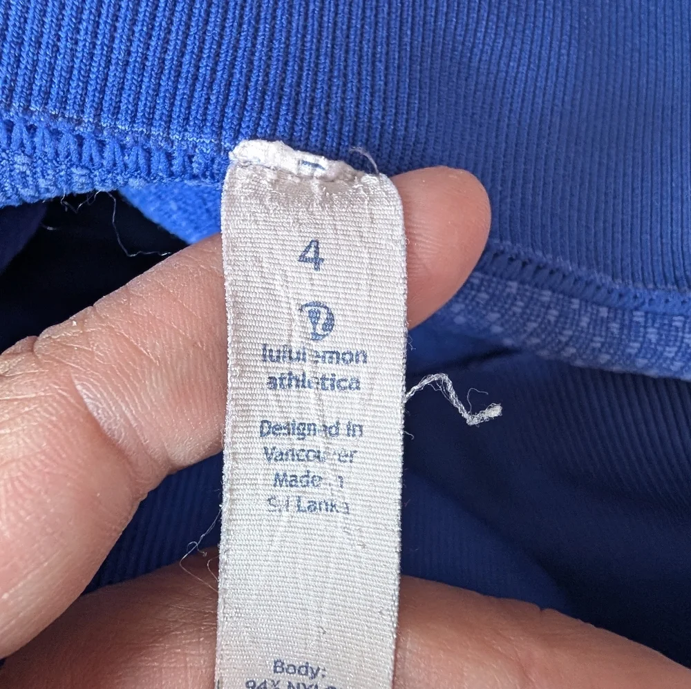 Lululemon Ebb to Street Heathered Sapphire Blue Snake Seamless Legging